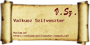Valkusz Szilveszter névjegykártya