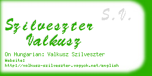 szilveszter valkusz business card
